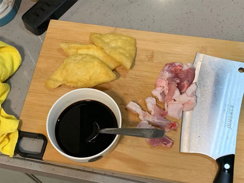 准备好的材料