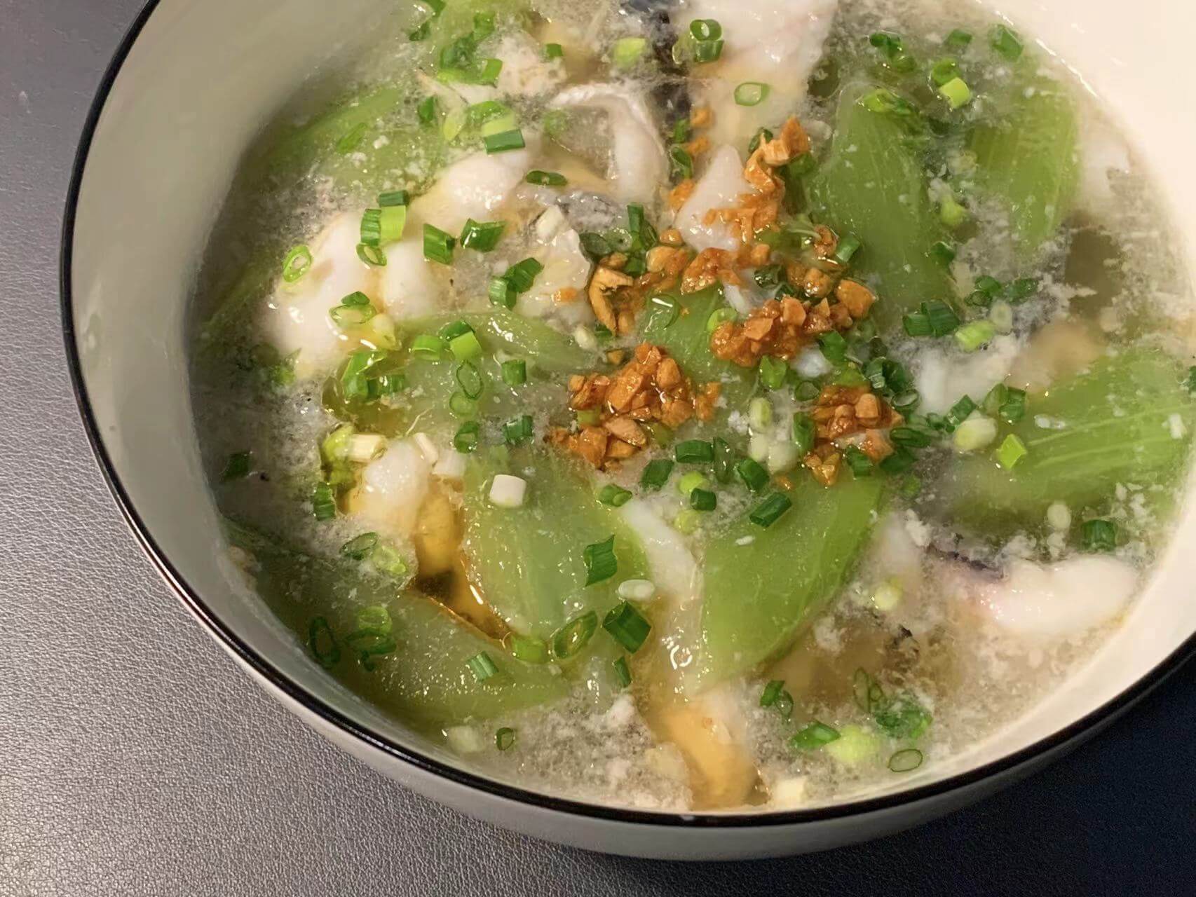 成品图:黑鱼秋瓜汤