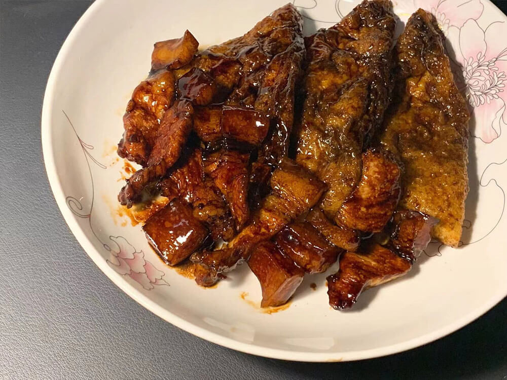 成品图:速成版卤肉卤豆干
