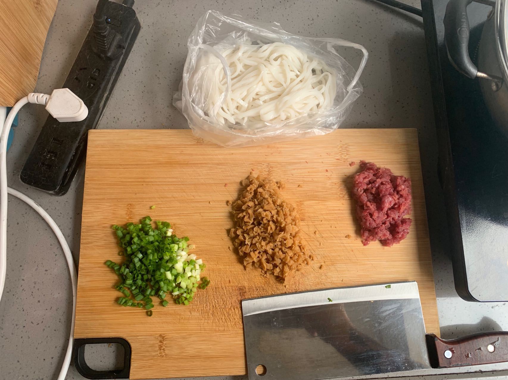 准备好的食材