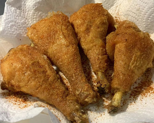 省钱菜谱:红虎斑脆皮撒粉炸鸡腿(25min)