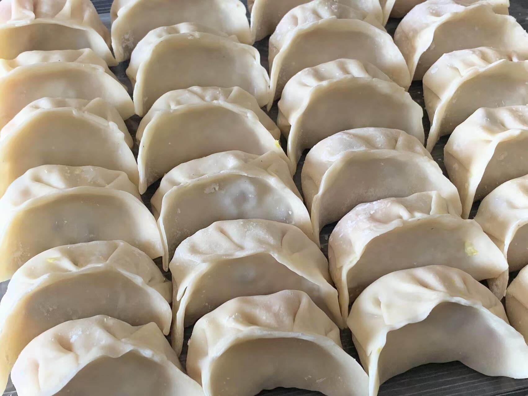 成品图:包好的所有饺子