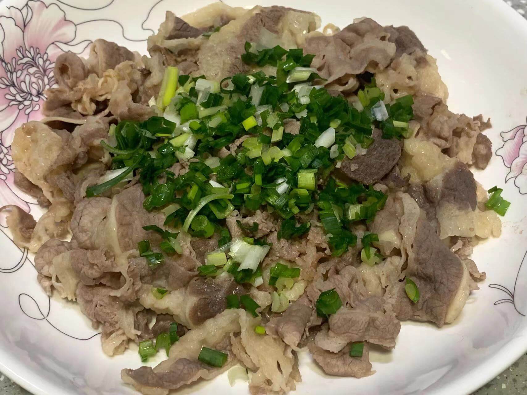撒上葱碎