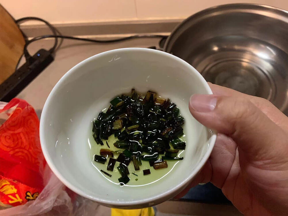 提前做好的葱珠朥