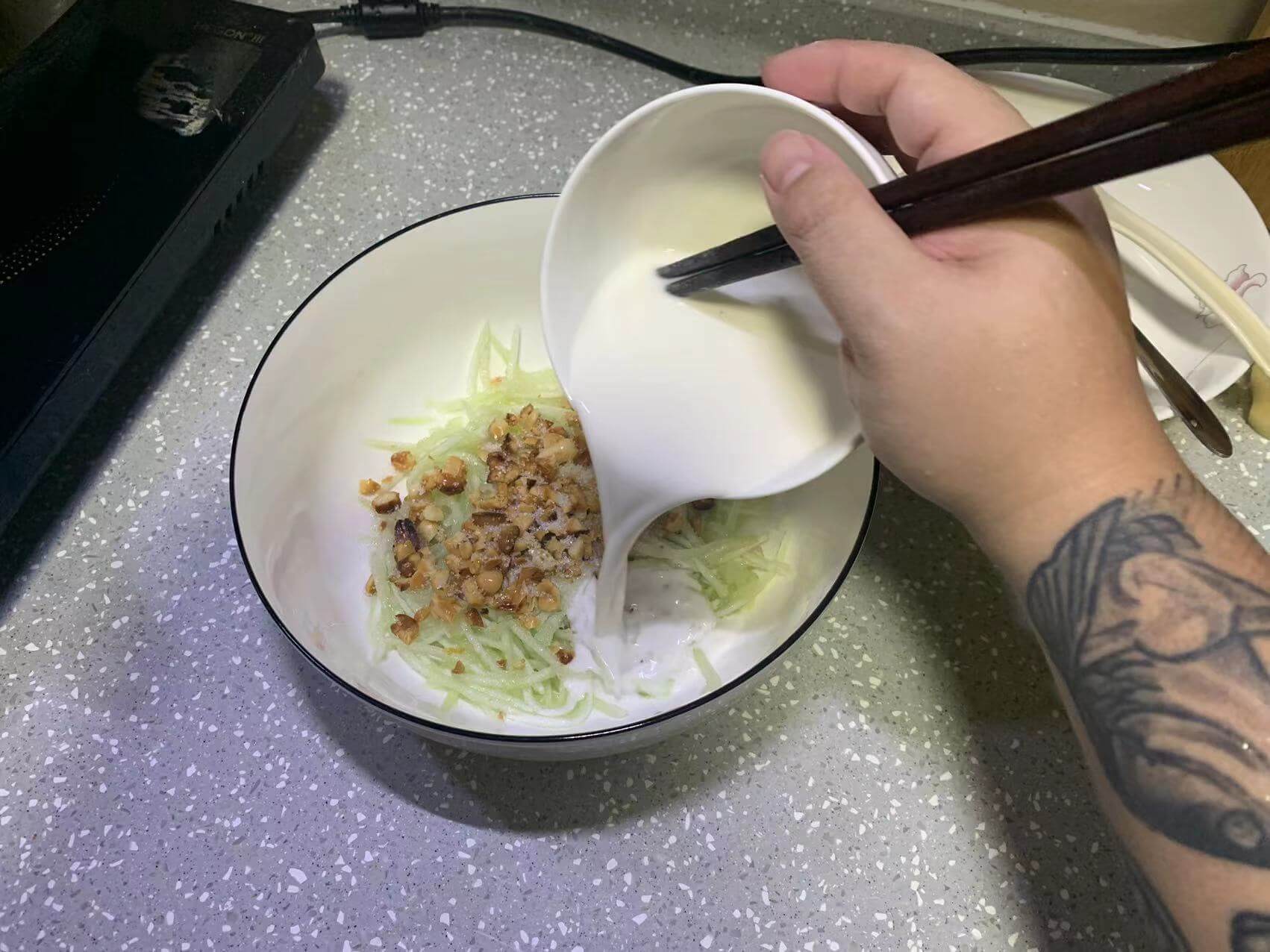 倒进去