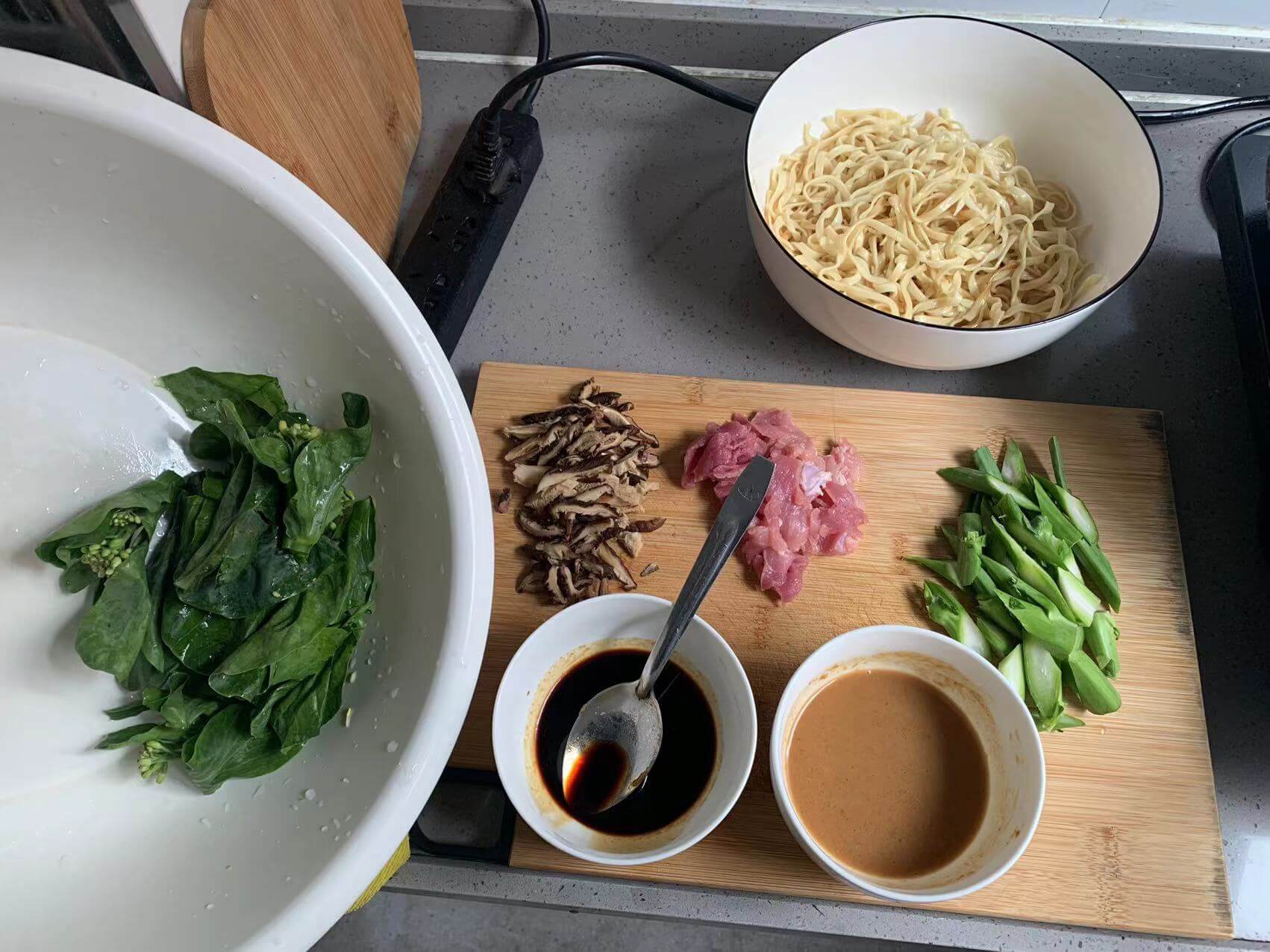 准备好的所有食材