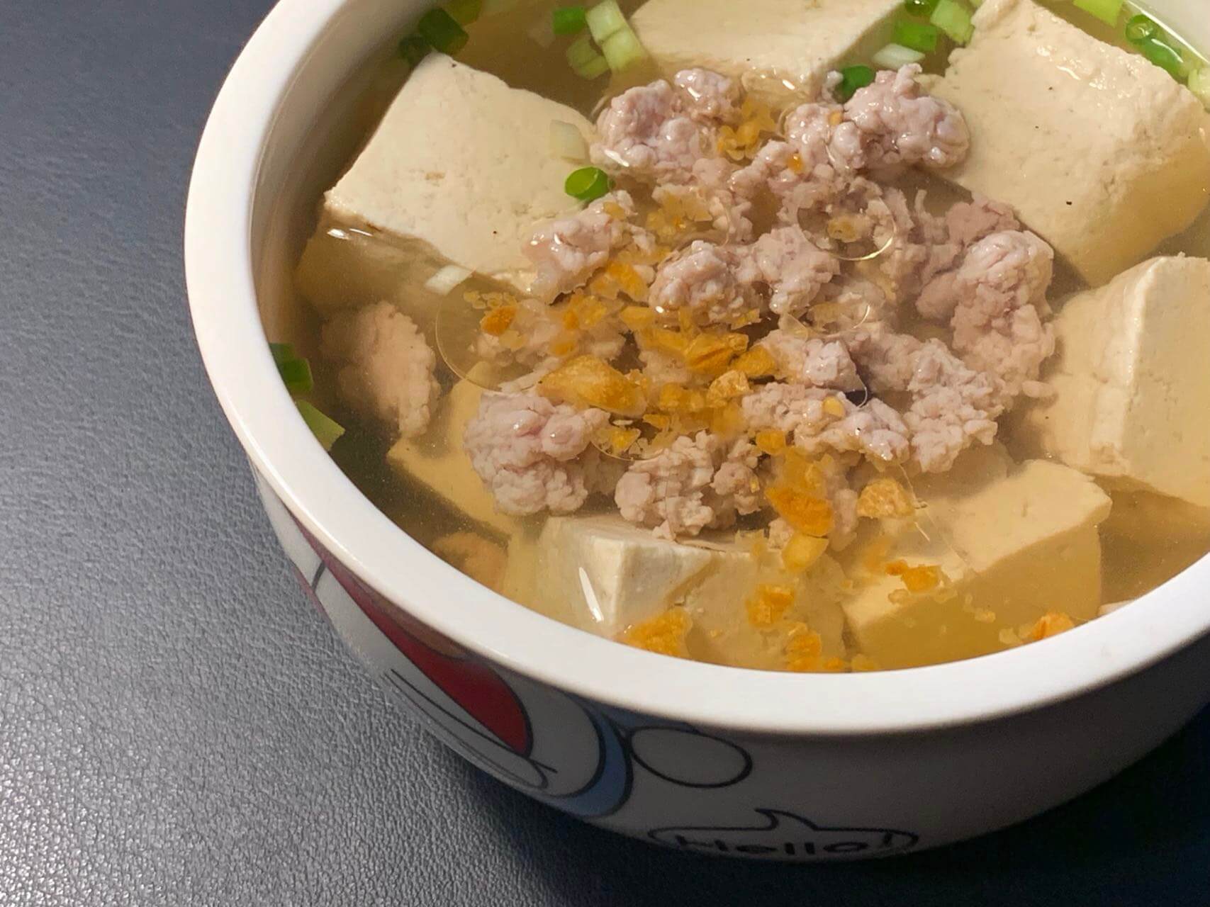 成品图:肉末豆腐汤
