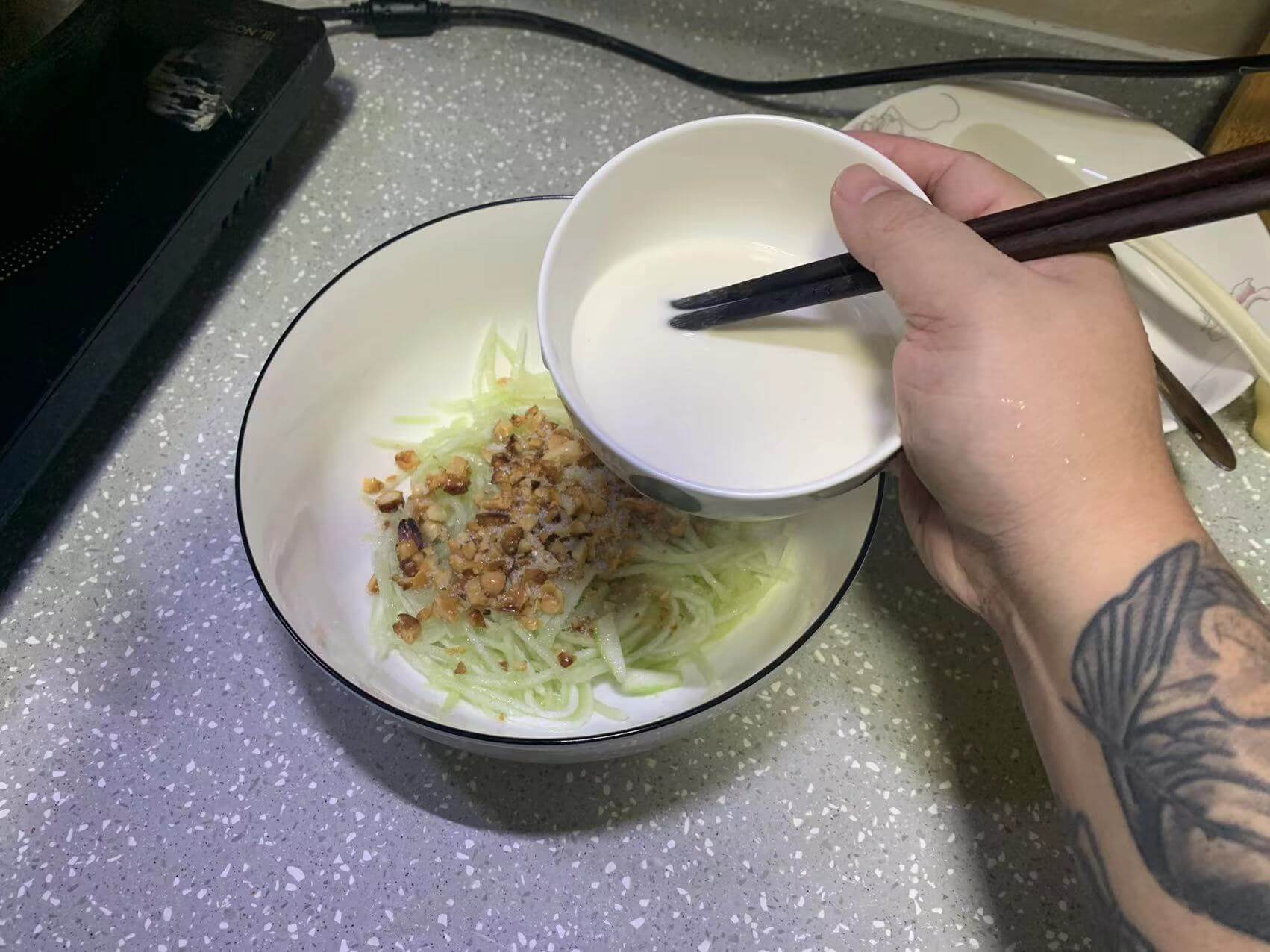 准备好的粉浆