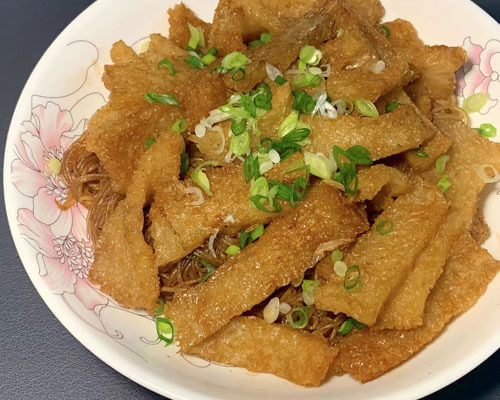 省钱菜谱:7.68元的沙茶肉皮焖粉丝(10min)