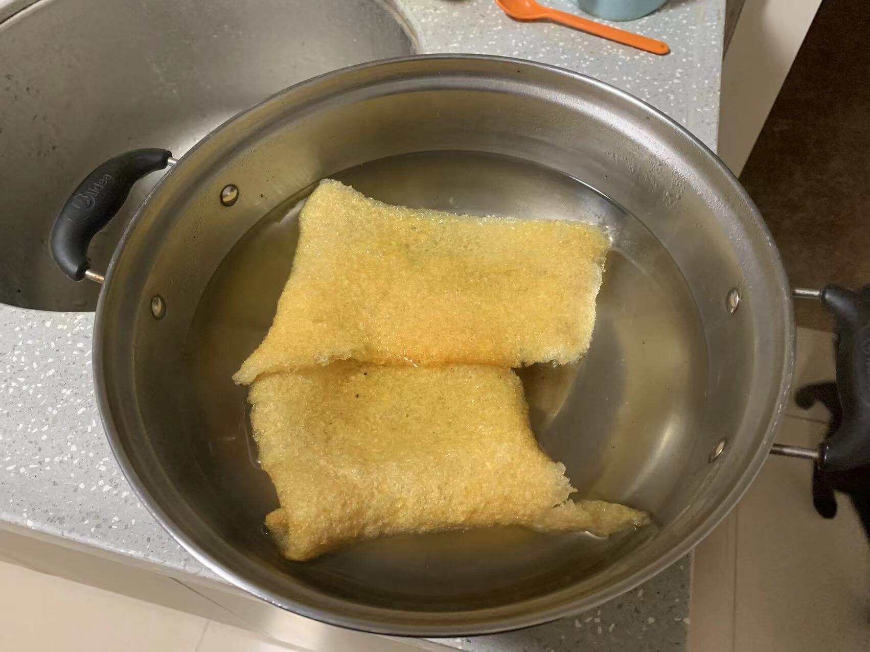 肉皮提前泡水