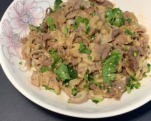 凉拌沙茶肥牛(5min)